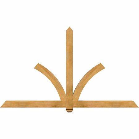Ekena Millwork Redmond Rough Sawn Timber Gable Bracket, Western Red Cedar, 84"W x 49"H x 4"D x 4"F, 14/12 Pitch GBW084X49X0404RED00RWR